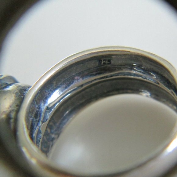 DIDAE STERLING SILVER COIN PEARL RING SIZE 8 1/4 - Picture 7 of 10